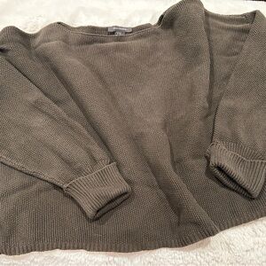 Cozy Gray French Connection Knit Crop Sweater